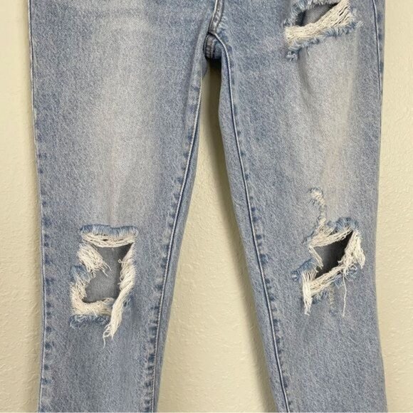 Pacsun distressed mom jeans high rise eco light blue 26 - Picture 5 of 11